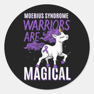 Moebius Syndrome Warrior Unicorn Mobius Facial Par Classic Round Sticker