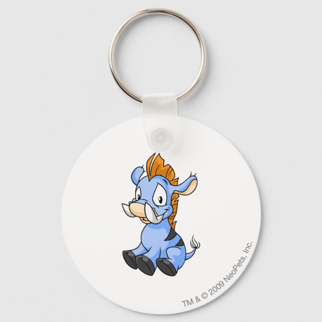 Moehog Blue Key Ring (Front)