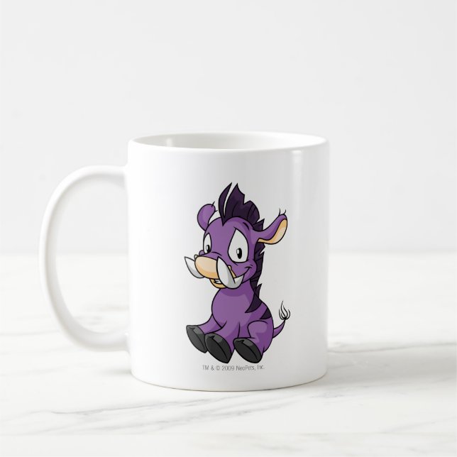 Moehog Purple Coffee Mug (Left)