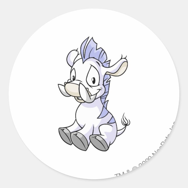 Moehog White Classic Round Sticker (Front)