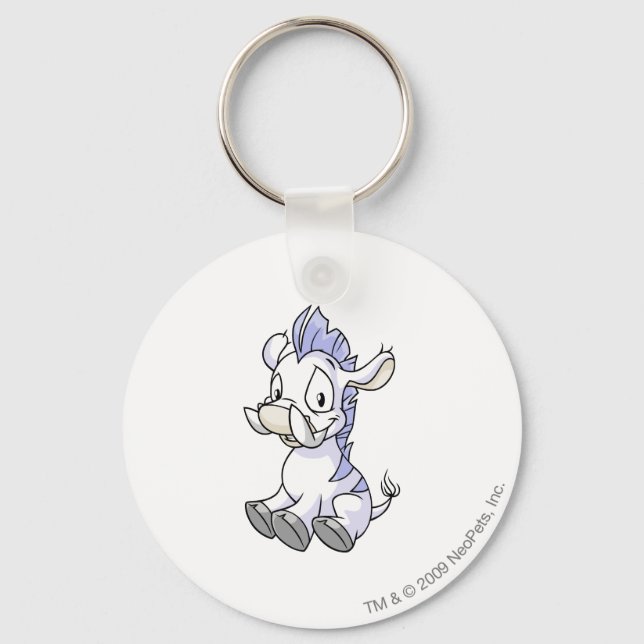 Moehog White Key Ring (Front)