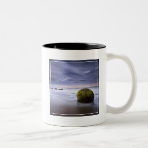 Moeraki Boulders Sunrise Seascape Two-Tone Coffee Mug