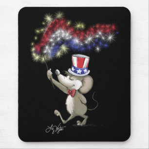 Moe's Happy 4th Of July Night Celebration Mousepad