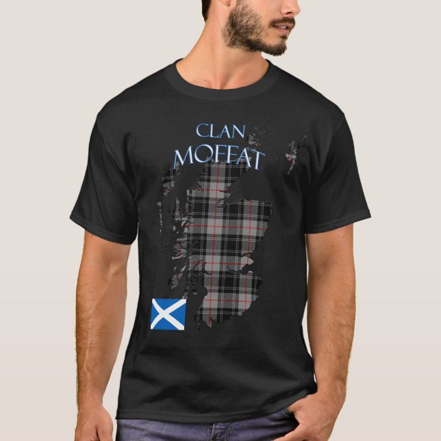 Moffat Scottish Clan Tartan Scotland T-Shirt (Front)