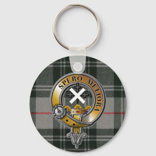 Moffat Tartan & Badge Key Ring