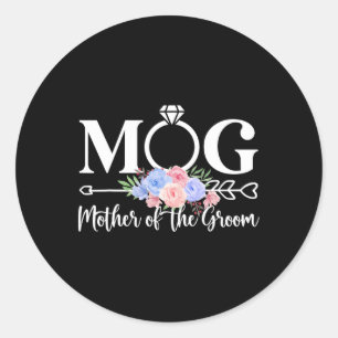 Mog Mother Of The Groom Mum Proud Mama Of The Groo Classic Round Sticker