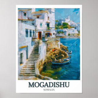 Mogadishu Art Print - Liido Beach Poster - Mogadis