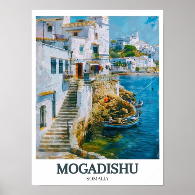 Mogadishu Art Print - Liido Beach Poster - Mogadis (Front)