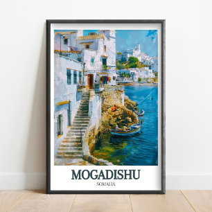 Mogadishu Art Print - Liido Beach Poster - Mogadis