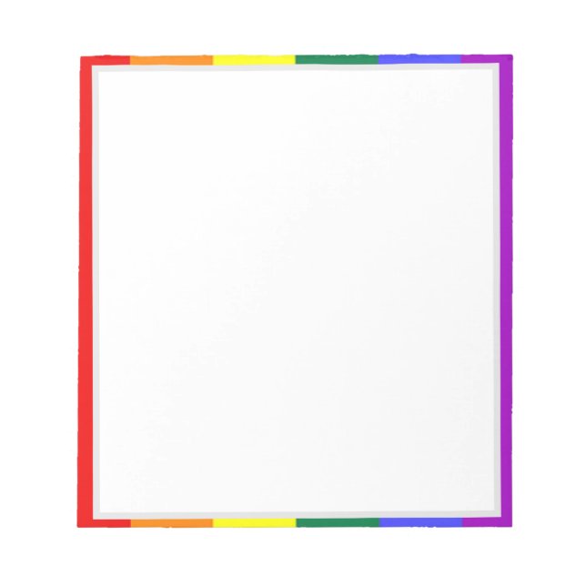 MOGAI LIOM LGBT Rainbow Edged  Notepad (Front)