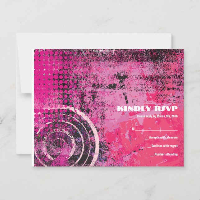 Mogen David Circular Star Bat Mitzvah Reply Card (Front)