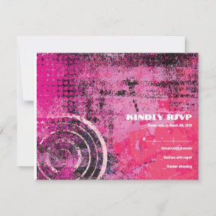 Mogen David Circular Star Bat Mitzvah Reply Card