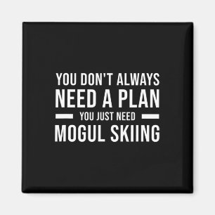 Mogul Skiing Men Women Kids Funny Magnet