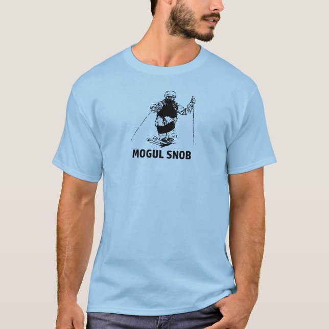 Mogul Skiing Snob T-Shirt (Front)