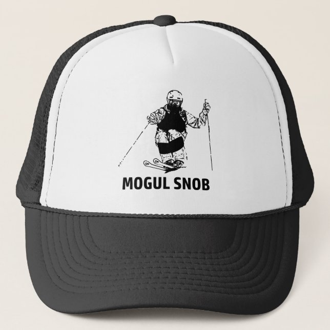 Mogul Skiing Snob Trucker Hat (Front)