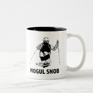 Mogul Skiing Snob Two-Tone Coffee Mug
