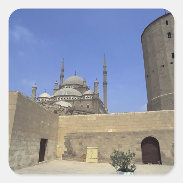 Mohammed Ali Mosque at the Citadel of Cairo, Square Sticker (Front)