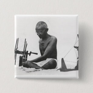 Mohandas Karamchand  Gandhi 15 Cm Square Badge