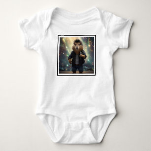 "Mohawk Capybara: Rockin' the River!" Baby Bodysuit