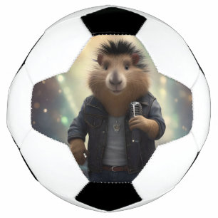 "Mohawk Capybara: Rockin' the River!" Soccer Ball