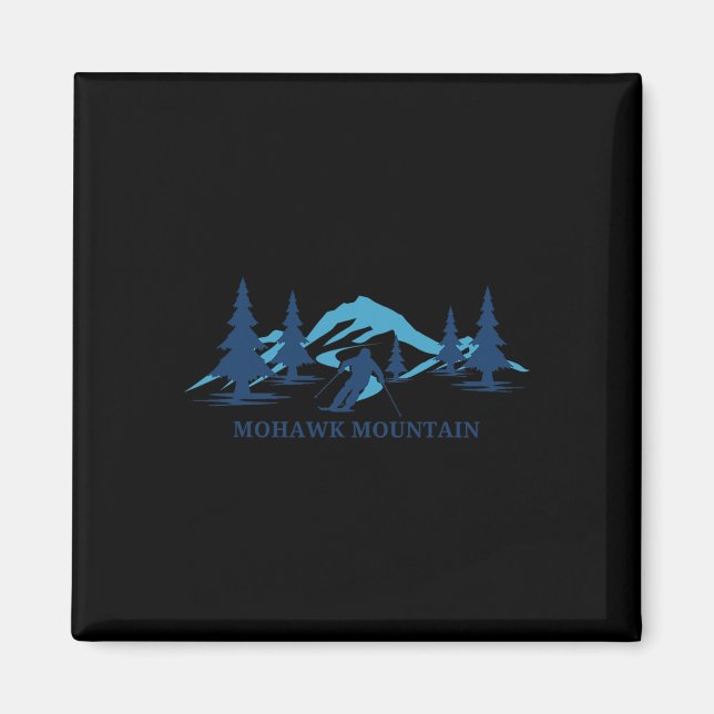 Mohawk Mountain Skiing Ski Resort Skier  Magnet (Front)