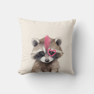 Mohawk Racoon Woodland Nursery Cushion