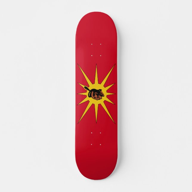 Mohawk Warrior Flag Skateboard (Front)