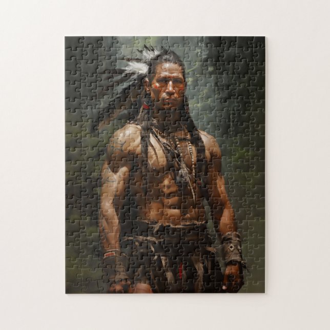 Mohawk warrior jigsaw puzzle (Vertical)