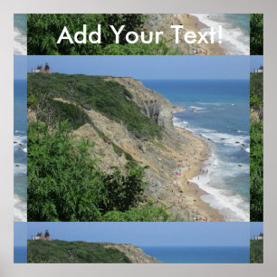 Mohegan Bluffs Block Island 1 Poster