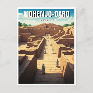 Mohenjo-Daro Pakistan Travel Postcard