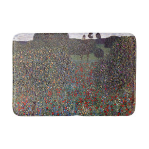 Mohnfeld, Gustav Klimt Bath Mat