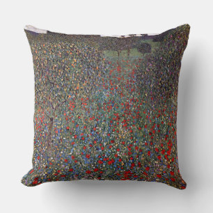 Mohnfeld, Gustav Klimt Cushion