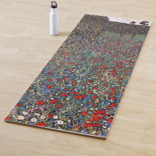 Mohnfeld, Gustav Klimt Yoga Mat