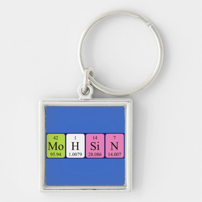Mohsin periodic table name keyring (Front)