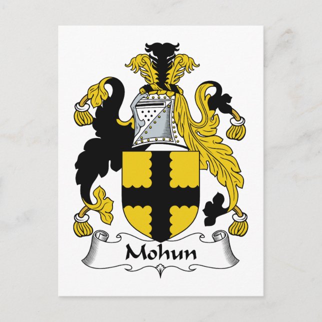 Mohun Family Crest Postcard (Front)