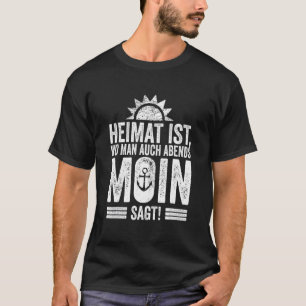 Moin Anchor  Port Coast Sea Flat German T-Shirt
