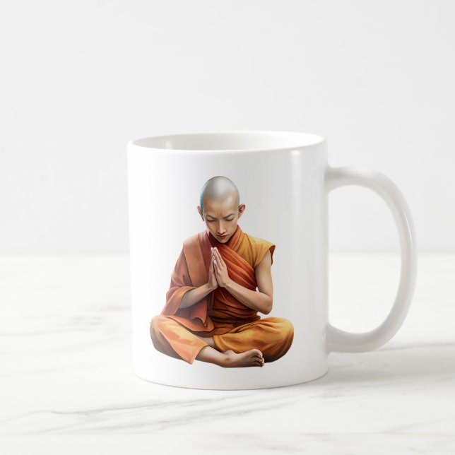 Moine Zen Meditation Coffee Mug (Right)