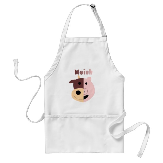 Moink: Cartoon cow and pig apron (Front)