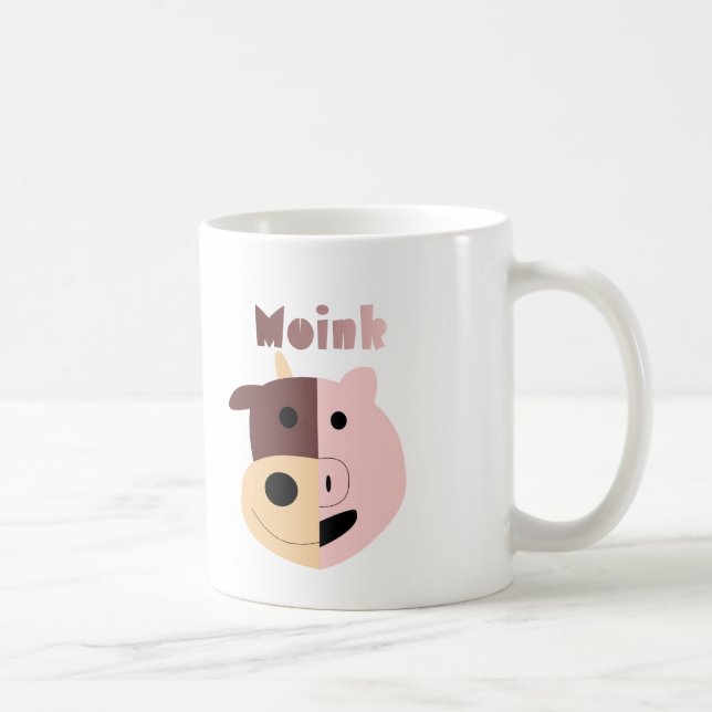 Moink: Cartoon cow and pig mug (Right)