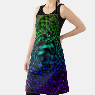 Moire Checkers by Kenneth Yoncich Apron