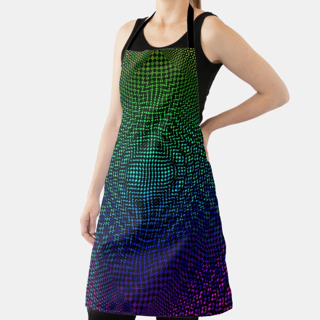 Moire Checkers by Kenneth Yoncich Apron (Insitu)