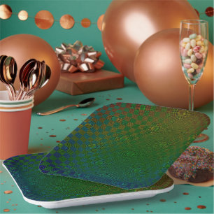 Moire Checkers by Kenneth Yoncich Paper Plate