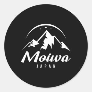 Moiwa Japan Ski Resort Skiing Snowboarding Classic Round Sticker