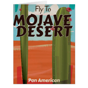 Mojave Desert USA Vintage travel poster.
