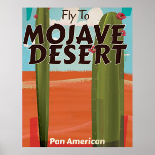 Mojave Desert USA Vintage travel poster. Poster