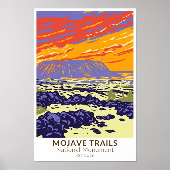 Mojave Trails National Monument Amboy Crater Poster (Front)