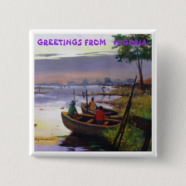 MOJI A OKUBULE ART WORK 2011 15 CM SQUARE BADGE (Front)