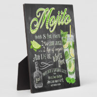 Mojito Cocktail Chalkboard Recipe