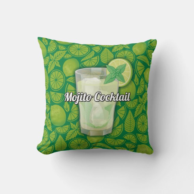 Mojito Cocktail Cushion (Front)