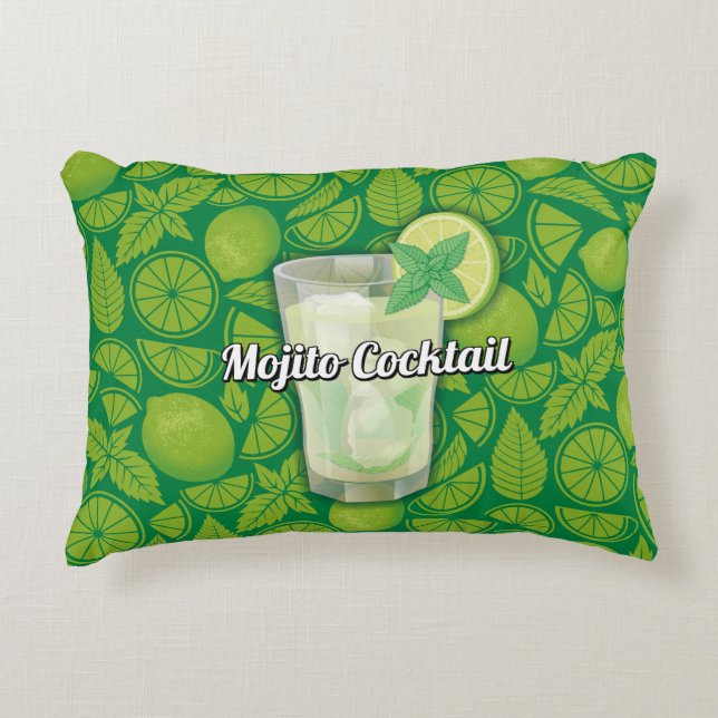 Mojito Cocktail Decorative Cushion (Front)